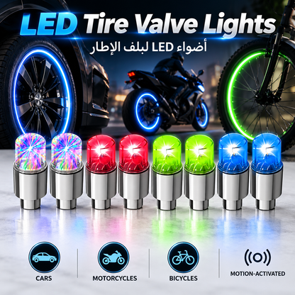 LED tire valve stem cap lights