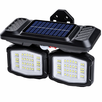 Solar Garden Wall Lights 108 LED 2 Or 3 Head Motion Sensing Technology