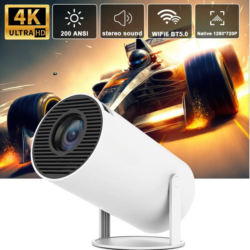 4K Mini Projector HY300: Full HD Home Theater, 4K Android Smart Blueto ...