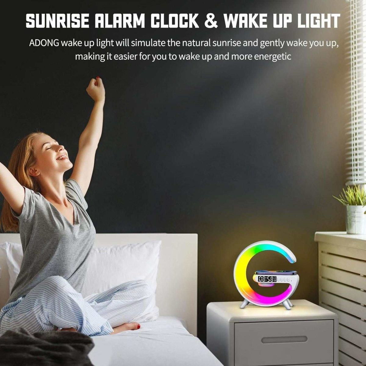 RGB  Wireless Charger Night Light Smart Light Sound machine G63