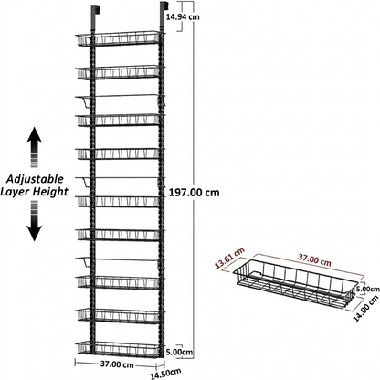 Over Door Storage Rack Organiser