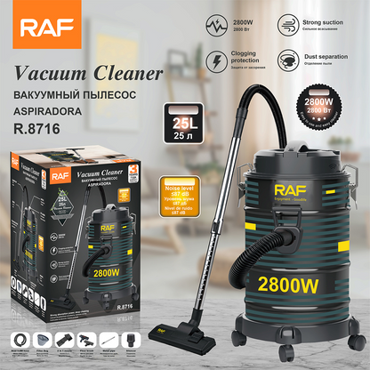 RAF 25L Vacuum Cleaner – 2800W Powerful Wet & Dry Cleaning R8716