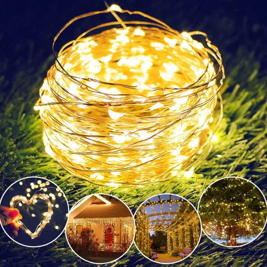 500 LED Fairy Copper String Lights 50 Meter Waterproof Multicolors Light Christmas