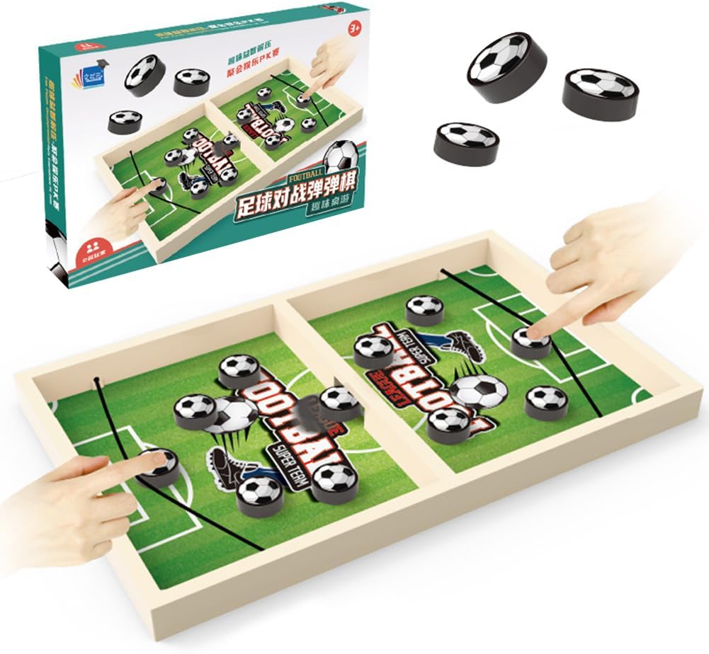 Interactive Fast Sling Puck Game for Kids | Soccer & Basketball Table Board Toy | Parent-Child Educational Battle Game