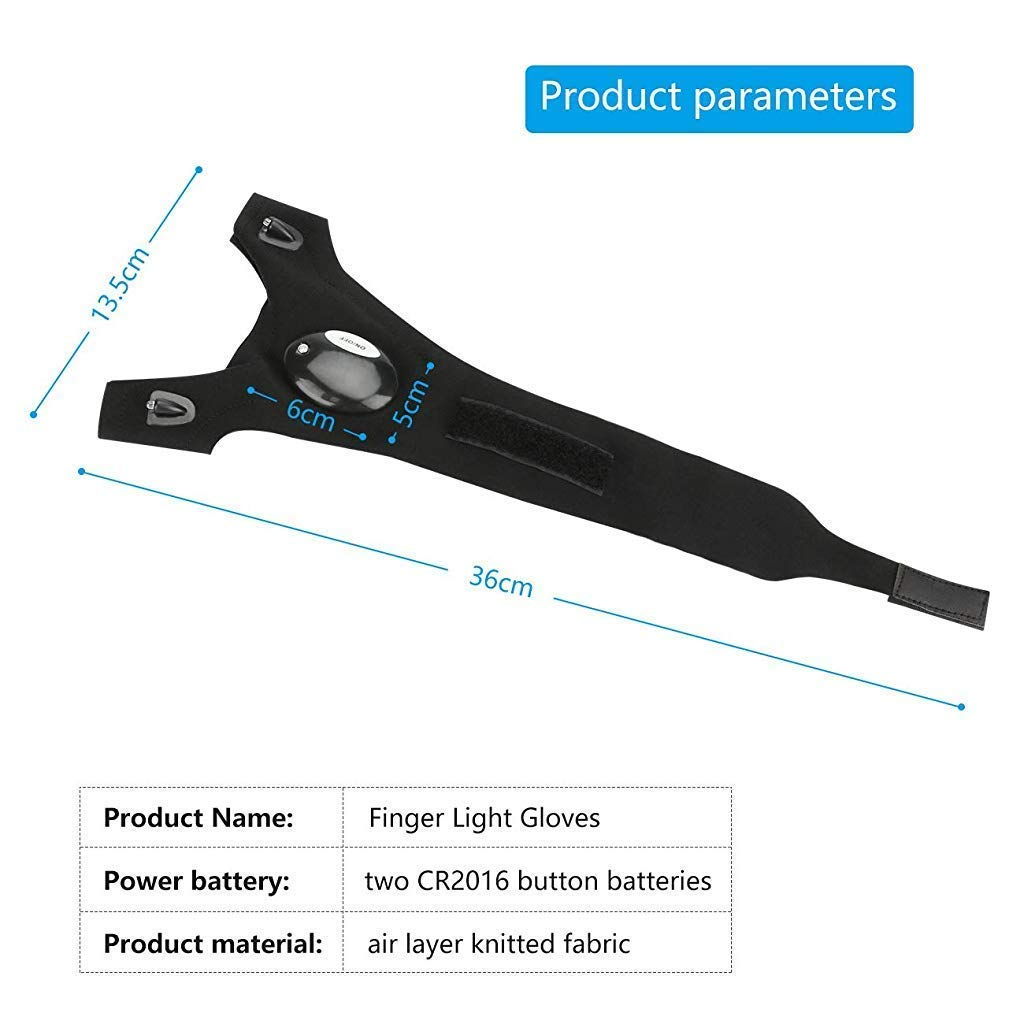 Gloves with Built-in LED Flashlight for Hands-Free Power