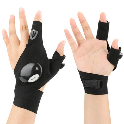 Gloves with Built-in LED Flashlight for Hands-Free Power