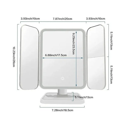 Smart LED Makeup Mirror Foldaway