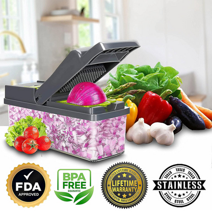 14 Pcs Multifunctional Vegetable Cutter Food Cutter Potato Cutter, Egg Separator Slicer