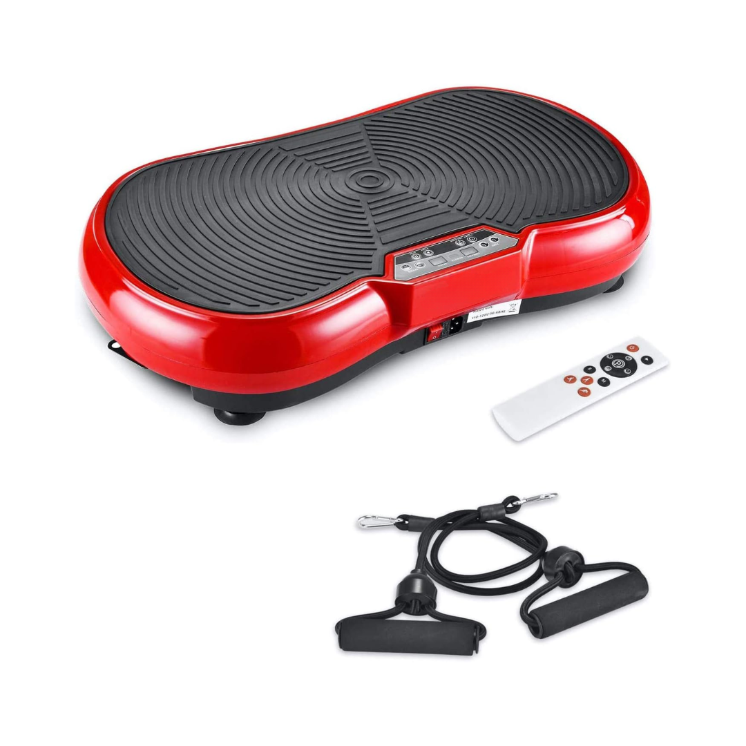 Vibration Plate Machine, Whole Body Fitness Vibration Platform with Remote Control and Resistance Bands for Weight Loss Toning
