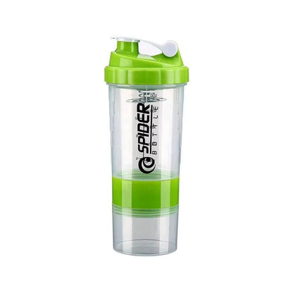 3 In 1 Spider Shaker Bottle 500ml Green Color