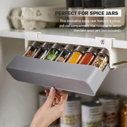 Under Shelf Pull-Out Spice Rack