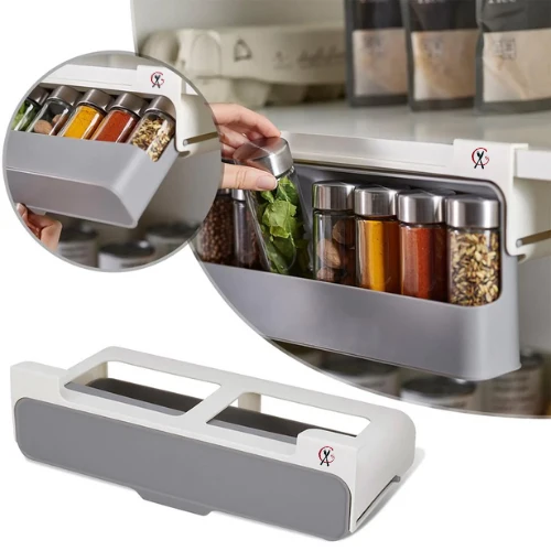 Under Shelf Pull-Out Spice Rack