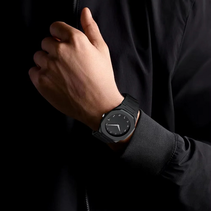 Bold Black Watch Arabic Dial Quartz
