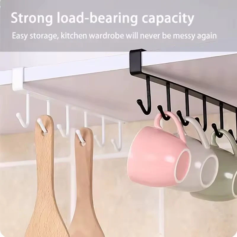 Stainless steel 6 hook organizer