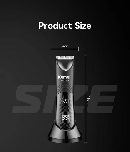 Waterproof Body Groomer With Skin Friendly Blades Kemei Hair Trimmer KM-1840