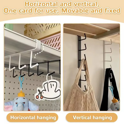 Stainless steel 6 hook organizer