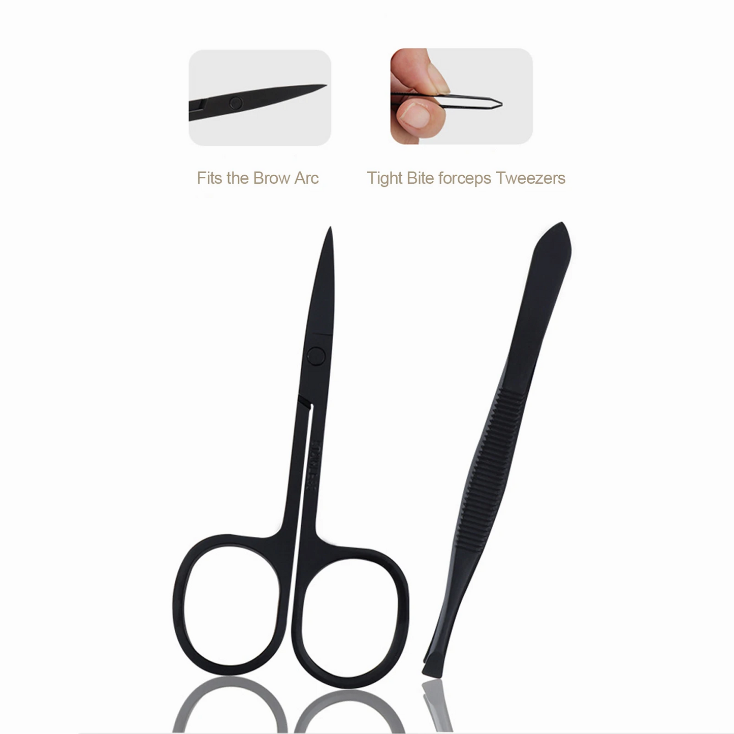 Luxury Black Manicure Set Nail Clippers Tools Household 18Pcs , Tool Kit for Men and Women