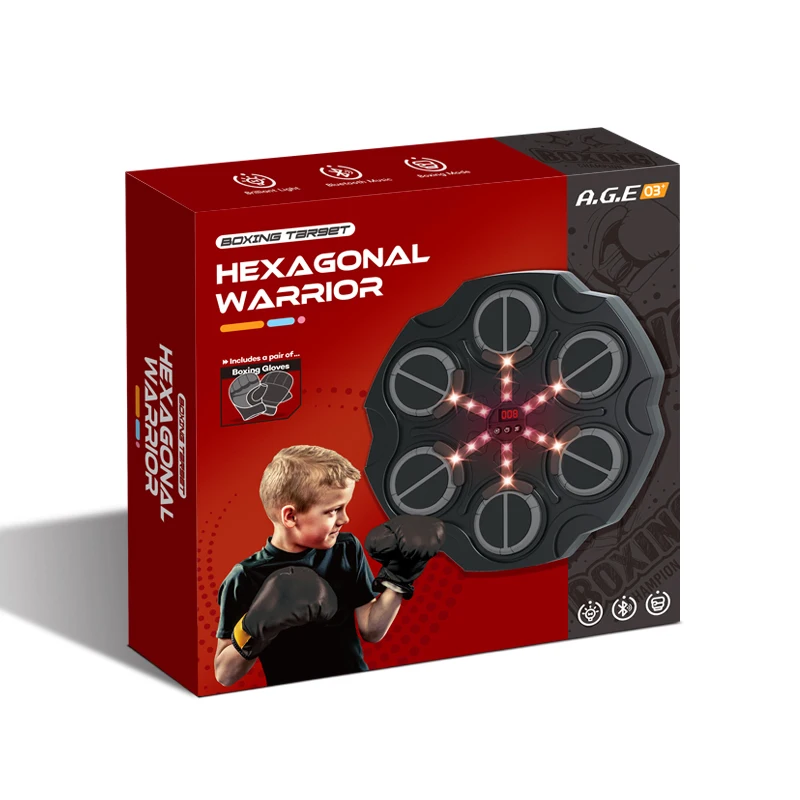 6 Target Hexagonal Warrior Boxing Target With Glove Set