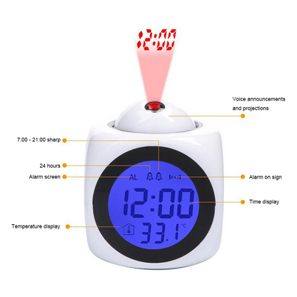 3-in-1 Projection Alarm Clock