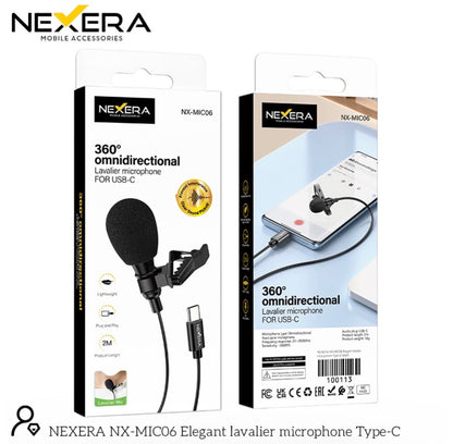 Nexera omnidirectional Lavalier microphone Type-C – NX-MIC06