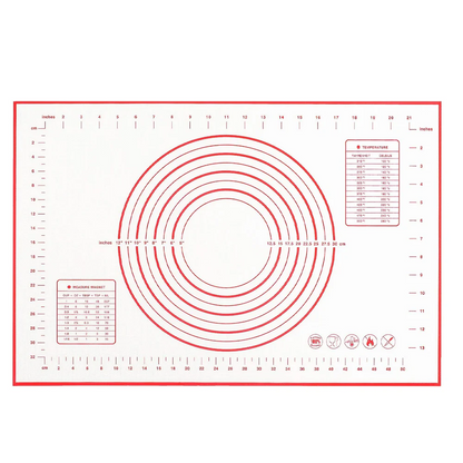 Non-Stick Non-Slip Silicone Dough Mat Perfect Dough Straightening Mat with Reusable Scales