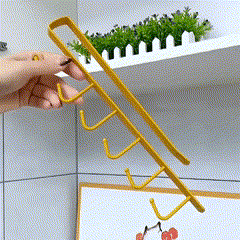 Stainless steel 6 hook organizer