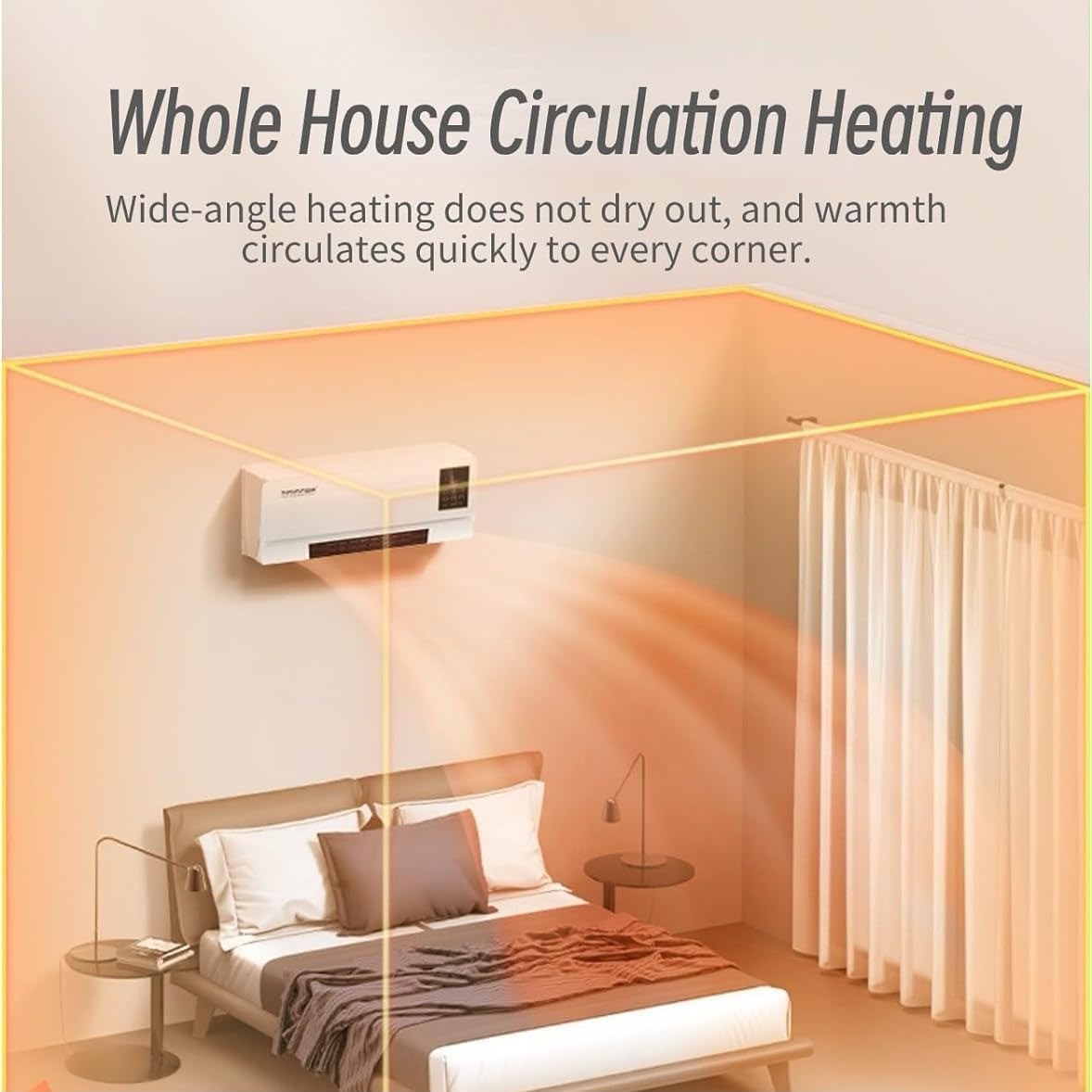 Portable Air Conditioner, Mini AC Wall Mounted Cooling and Heating Fan