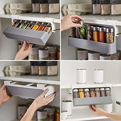 Under Shelf Pull-Out Spice Rack