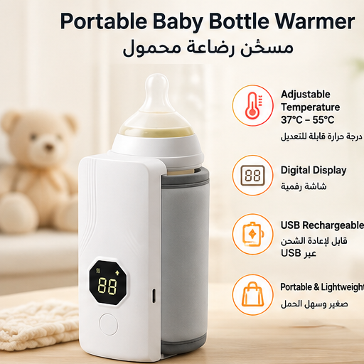 Portable Baby Bottle Warmer with Digital Temperature Display