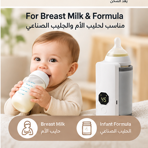Portable Baby Bottle Warmer with Digital Temperature Display