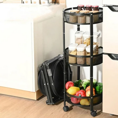 3 Layer Rolling Foldable Cart