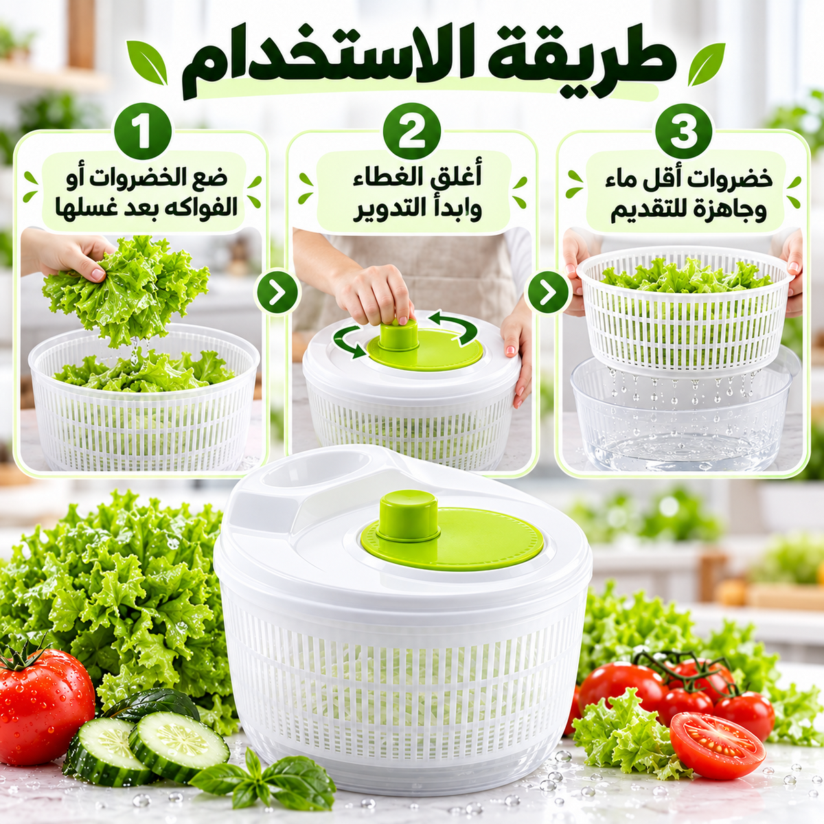 5L Manual Vegetable & Fruit Washer