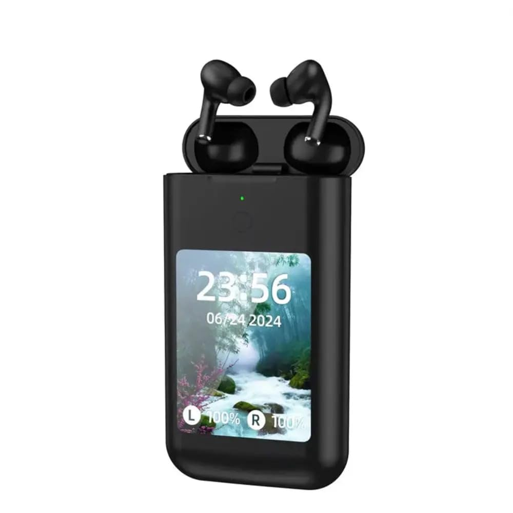 TWS Earphones with 2.8 inch HD Touch Screen With Power Bank