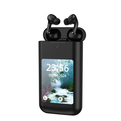 TWS Earphones with 2.8 inch HD Touch Screen With Power Bank