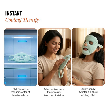 Reusable Gel Bead Face Mask – Hot & Cold Compress for Migraine & Sinus Relief