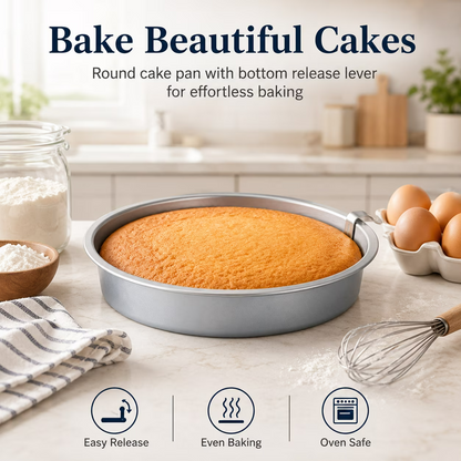Round Cake Pan Metal Nonstick - Fast Release Baking Pan
