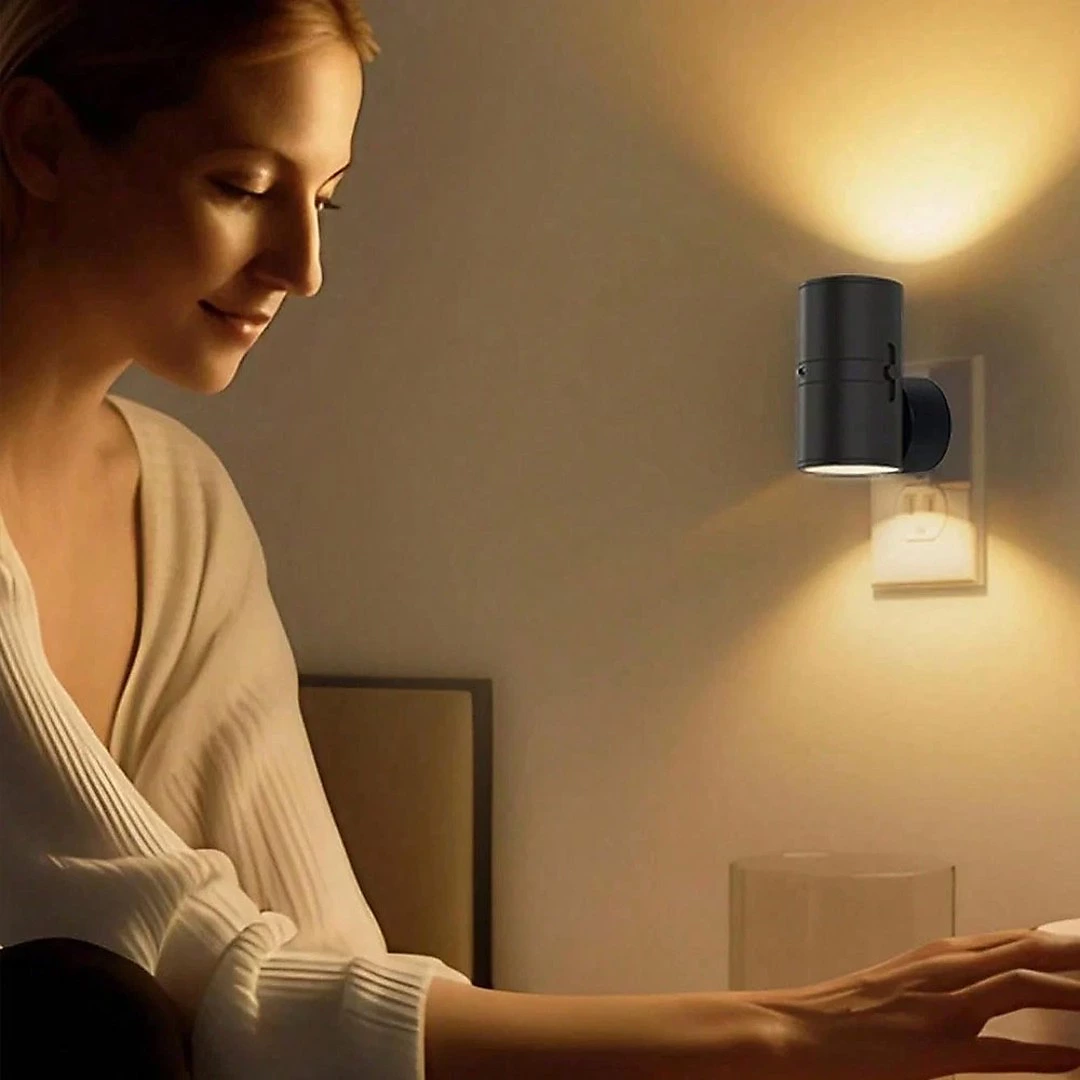Plug In Wall Night Light Dimmable Warm yellow