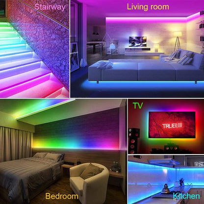 RGB Led Light 5 Meter Waterproof Phone App Bluetooth + Remote Controller