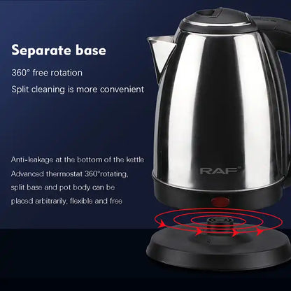 Raf Electric Kettle Water Warmer 2L Stainless Steel R7816