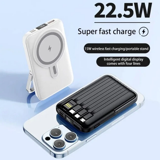 20000mAh  22.5W  Magnetic Wireless Power Bank with Cable Stand
