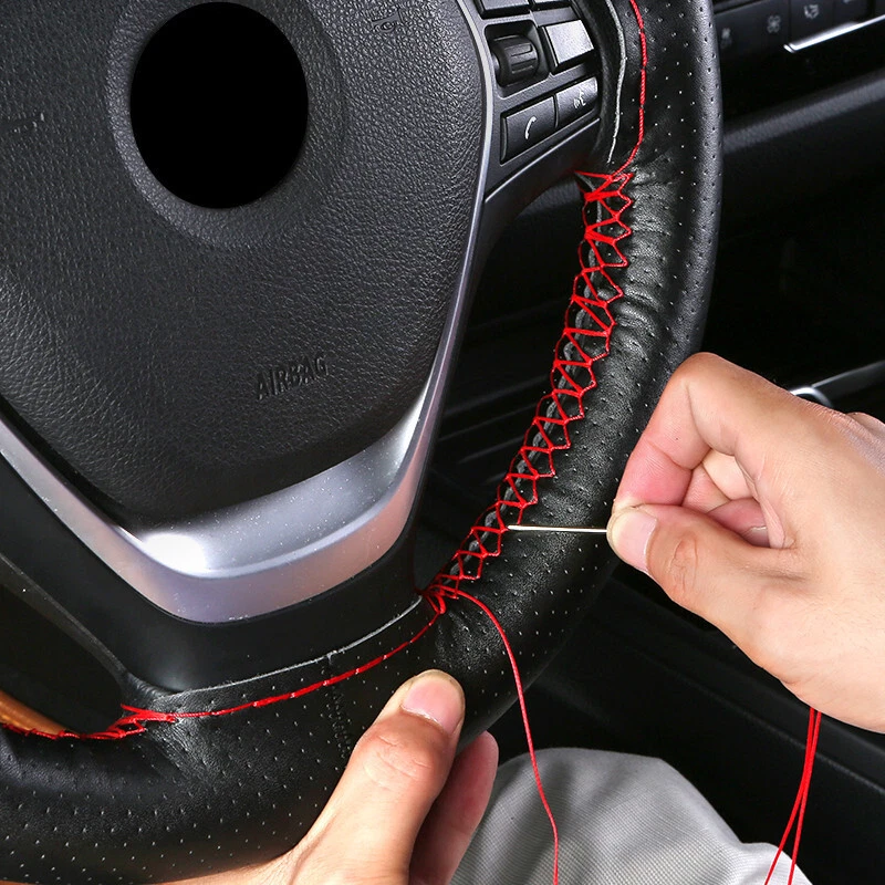 Car Stitch Leather Steering Wheel Cover