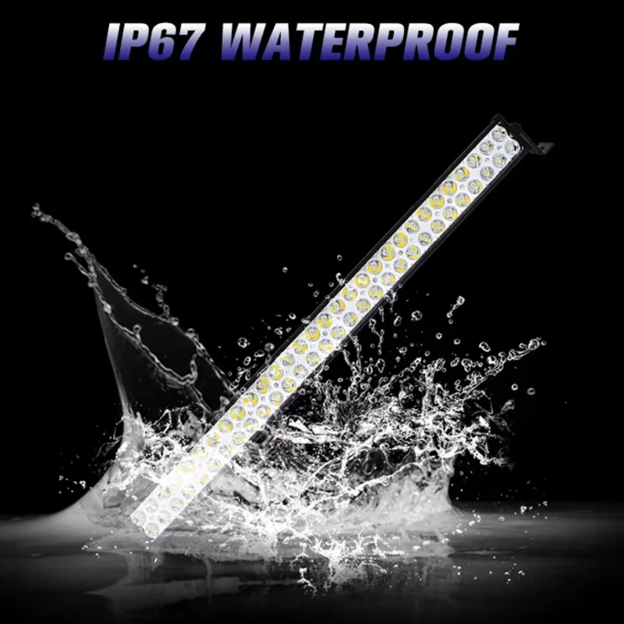 Off-Road Dual-Row LED Work Light Bar  Cool White IP67 Waterproof