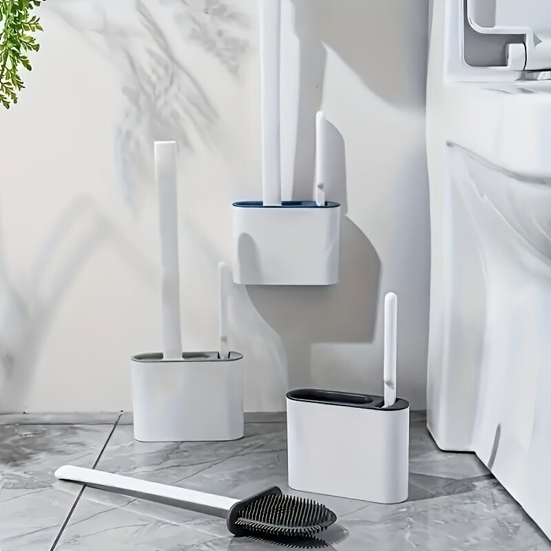 3 in 1 Silicone Toilet Brush with Holder