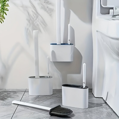 3 in 1 Silicone Toilet Brush with Holder