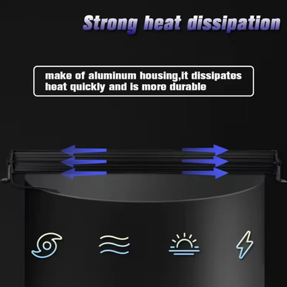 Off-Road Dual-Row LED Work Light Bar  Cool White IP67 Waterproof